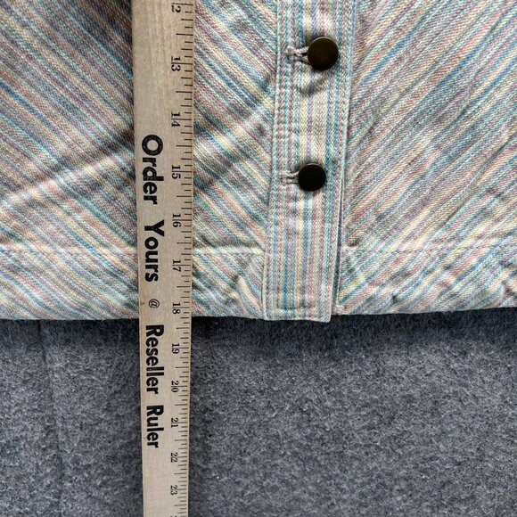 Anthropologie Pilcro Skirt Women 4 Multicolor Stripe Button Front A-Line Casual - Picture 6 of 10